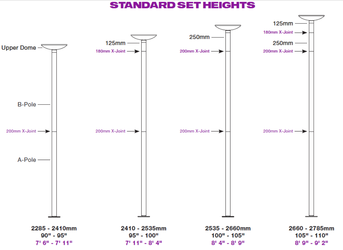 X-POLE PRESSURE-MOUNTED B-POLE (PX NS NXN) - X-POLE AUSTRALIA